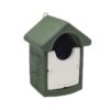 Bild eines weiß-grünen Nistkasten für Vögel