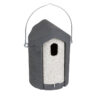 NK SW 03 Nichoir Oval | 2 Graue Nistkasten von Holzbeton für verschiedende Singvögel